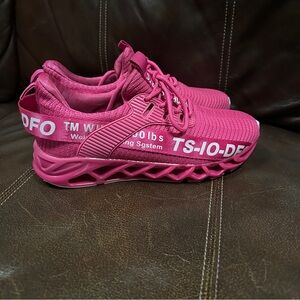 TSIODFO Women's Pink‎ Athletic Sneakers 40.5 Eur Breathable Mesh Running Shoes